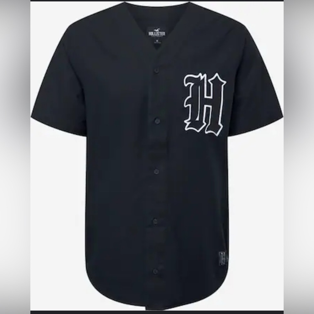 Hollister Men's Y2K Era Baseball Jersey/Shirt - Size‎ Small